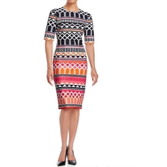 Eliza J Dresses & Skirts - Eliza J 3/4 Sleeve Print Dress